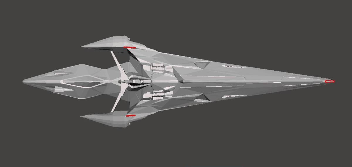 1/8000 ノーザンプトン級 ステルスフリゲート 3Dプリント 未組立 宇宙船 宇宙戦艦 宇宙空母 Spacecraft Space Ship Space Battleship SF_画像6