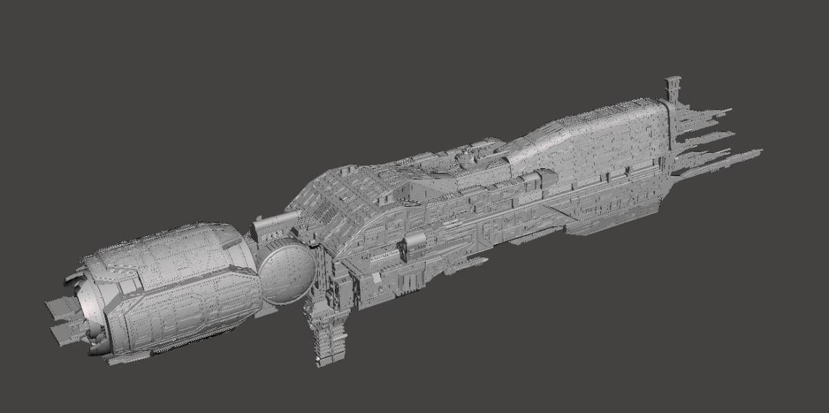 1/1700 スラコ号 3Dプリント 未組立 エイリアン2 Aliens USS Sulaco 宇宙船 宇宙戦艦 Spacecraft Space Ship Space Battleship SF_画像2