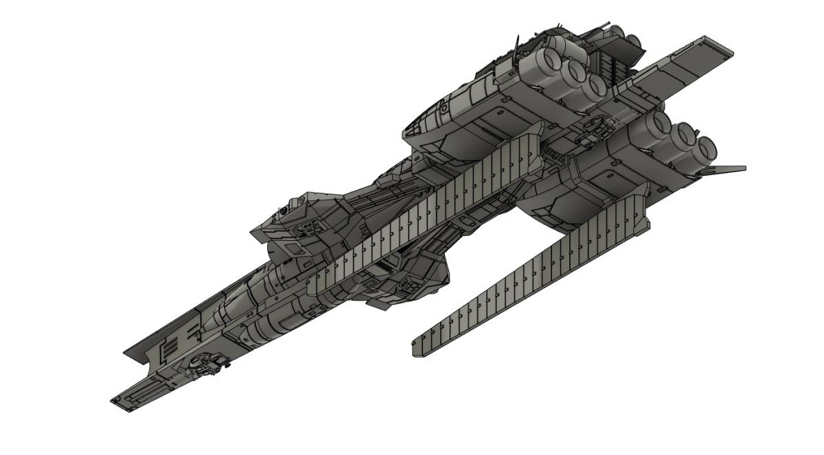 1/1700 ラー・カイラム 3Dプリント 未組立 RA CAILUM ラーカイラム 宇宙船 宇宙戦艦 Spacecraft Space Ship Space Battleship SF_画像4
