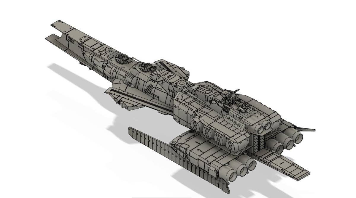 1/1700 ラー・カイラム 3Dプリント 未組立 RA CAILUM ラーカイラム 宇宙船 宇宙戦艦 Spacecraft Space Ship Space Battleship SF_画像3