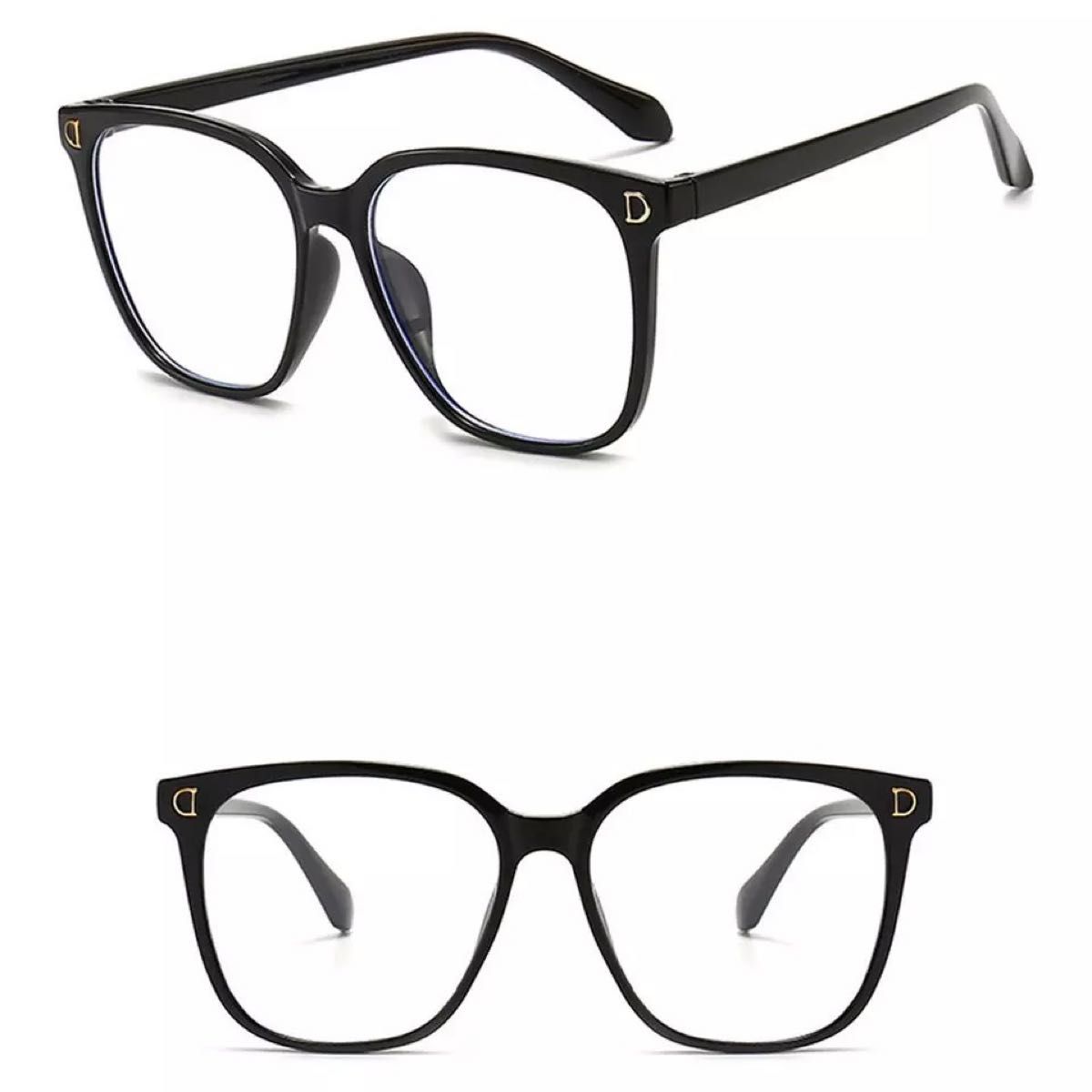 メガネ ブルーライトメガネ　伊達眼鏡 ゲーム　男女兼用　眼鏡 花粉対策 パソコン　PCメガネ サングラス　大きめ ビッグフレーム