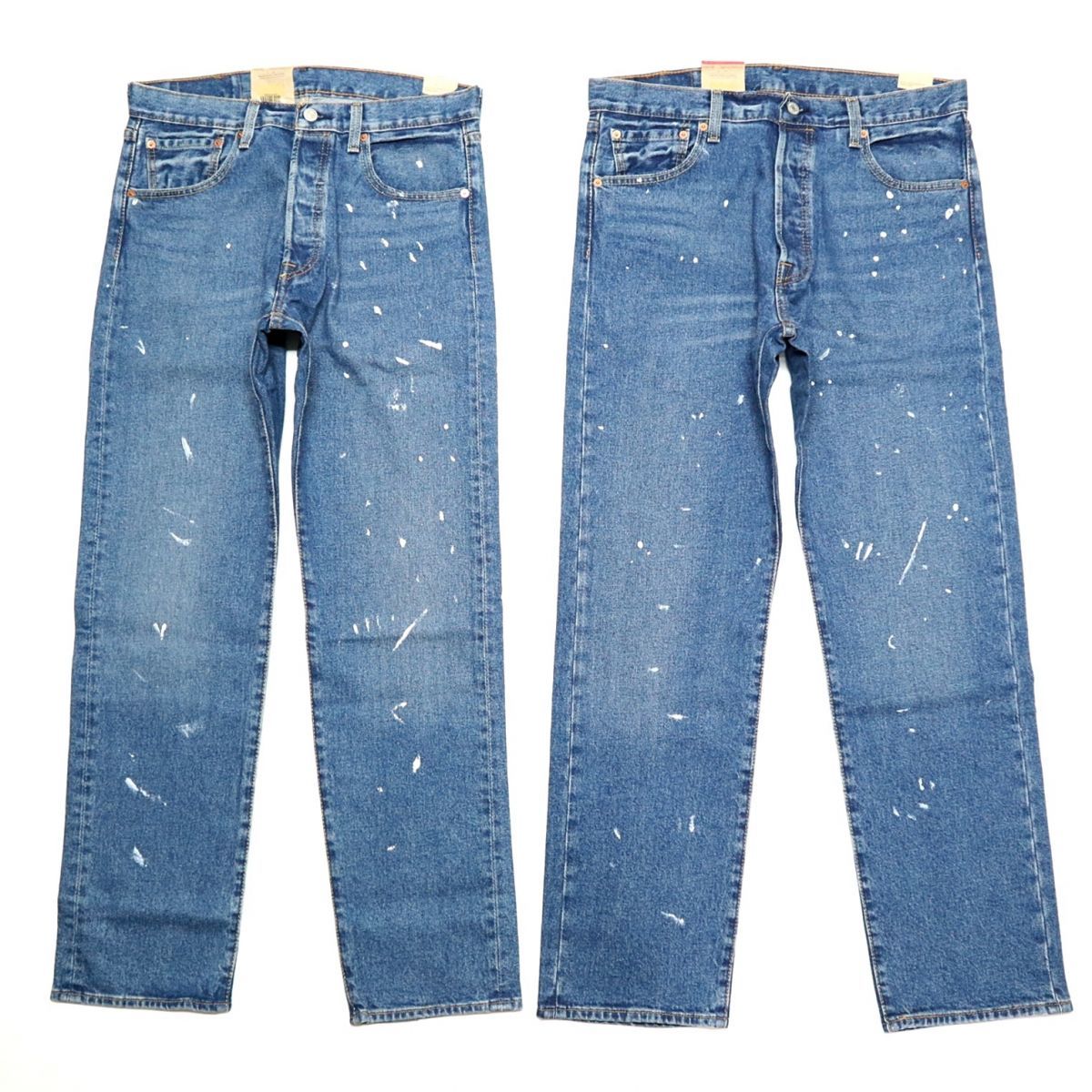 ★リーバイス Levis 501 新品 メンズ ペンキ加工 ボタンフライ ストレート ジーンズ デニム パンツ 34インチ[79830-0252-34]四 参★QWER★_画像4