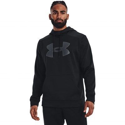 ★アンダーアーマー UNDER ARMOUR UA 新品 メンズ 裏毛 スウェット ビッグロゴ パーカー ジャケット 黒 [13733520011N-M] 二 壱★QWER_画像1