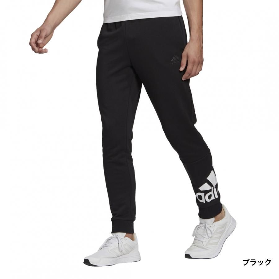 ★アディダス adidas 新品 メンズ ロゴ フレンチテリーパンツ スウェット ロングパンツ 黒 Mサイズ [GK8968-M] 四 壱★QWER★_画像2