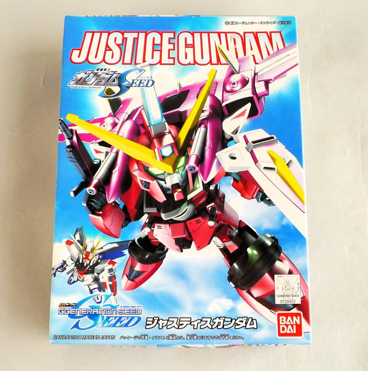 ▲▽【定形外OK】訳有!バンダイ SDガンダム GジェネSEED ジャスティスガンダム~組立済!!改造/部品取に~ジャンク品【同梱可】[FL20A20]△▼_画像2