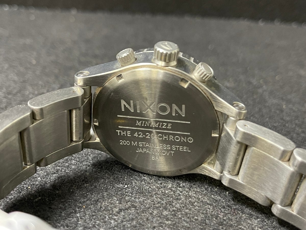 MI0601-3I　ゆうパック着払い　NIXON　MINIMIZE　THE 42-20 CHRONO　腕時計　ニクソン　クォーツ　クロノグラフ_画像8