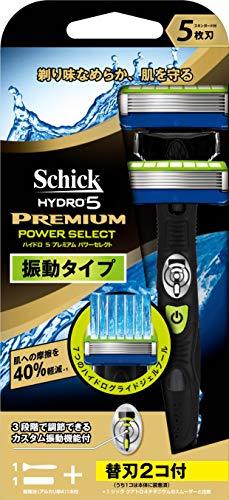 シック Schick 5枚刃 ハイドロ5 プレミアム パワーセレクト ホルダー 替刃1コ + 交換 替刃1コ付 選べる3段階カスタム振動 男性カ_画像1