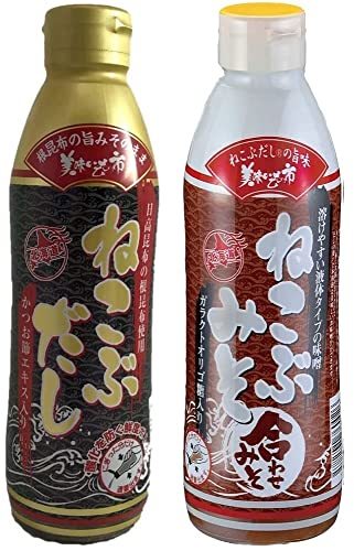 プロも愛用 / とれたて！美味いもの市 / お得な2本セット (ねこぶだし500ml / 1本＋ねこぶみそ570g / 合わせみそ1本)_画像1