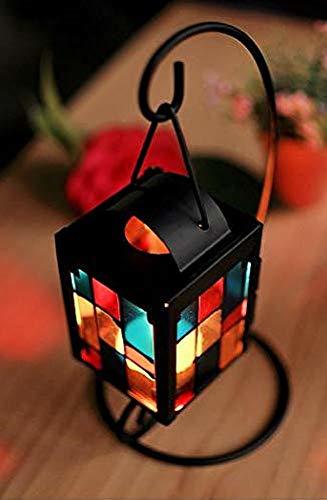 [morningplace] Northern Europe candle stand holder antique hanging hook attaching stained glass .. design interior .(