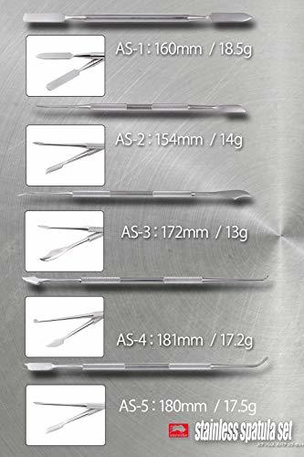 [aurochs] スパチュラ 造形 ヘラ ステンレス製 10本 セット ツール セット 粘土 パテ 樹脂粘土 模型 フィギュア_画像6