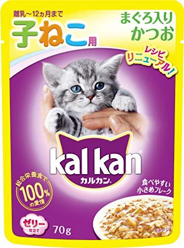 カルカン キャットフード パウチ 12ヵ月までの子ねこ用 まぐろ入りかつお 70g×16袋 (まとめ買い)_画像7