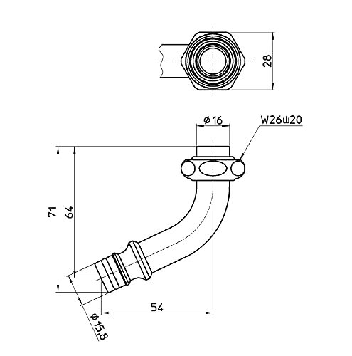 SANEI 散水部品 散水用ホームパイプ ワンタッチ接続 W26山20 PY126-64X-16_画像4