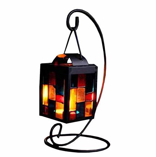 [morningplace] Northern Europe candle stand holder antique hanging hook attaching stained glass .. design interior .(