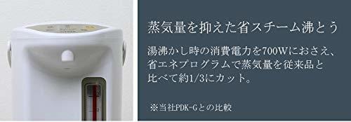 タイガー魔法瓶(TIGER) マイコン電気ポット 保温機能 節電タイマー 3L アーバンホワイト PDR-G300-WUの画像3