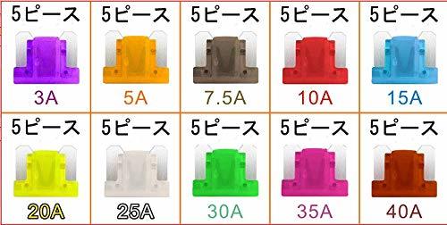 Kiligen 50 piece low . fuse car blade fuse 3A/5A/7.5A/10A/15A/20A/25A/30A/35A/40A for automobile ( each 