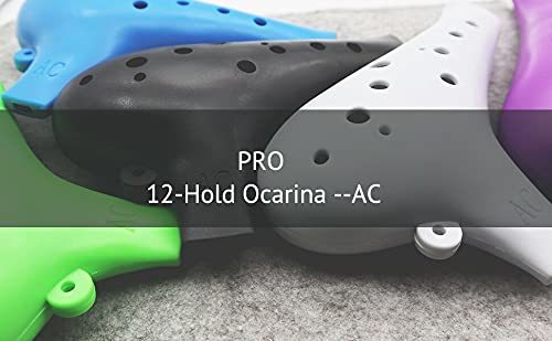 オカリナ 楽器 12穴 アルトプラスチック C調 AC Ocarina 吹奏管 樹脂 (ブラック)_画像2