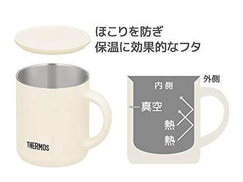 サーモス 真空断熱マグカップ 350ml ミルクホワイト JDG-351C MWH_画像5