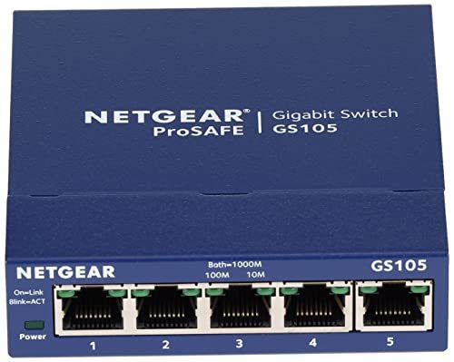 NETGEAR switching hub 5 port Giga bit metal case ornament correspondence quiet sound fan less setting un- necessary juridical person oriented GS105