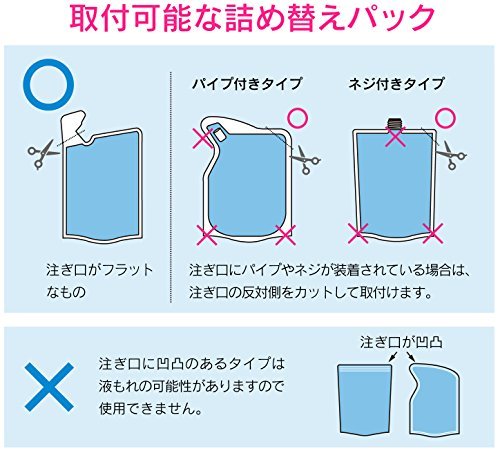 GAONA(ガオナ) 詰め替え用パックがそのまま使える ミニ ホルダーとポンプセット イエロー 日本製 GA-FP010_画像6