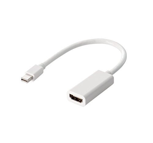 エレコム Mini DisplayPort (オス) - HDMI (オス) 変換アダプタ 15cm ホワイト AD-MDPHDMIWH_画像1
