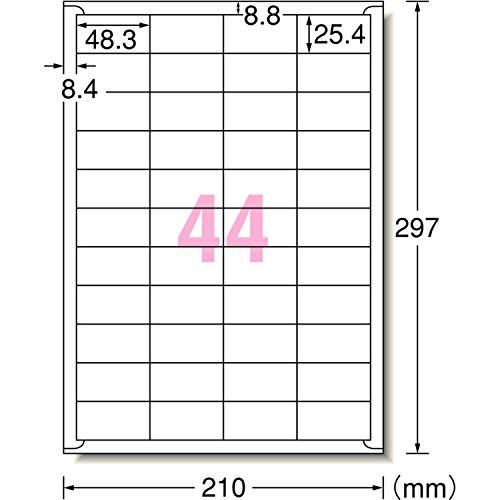 エーワン ラベルシール ラベル 用紙 バーコード用 作業しやすい加工 44面 100シート 31516_画像2