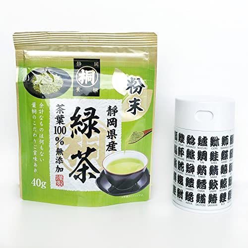  leaf . Shizuoka powder tea can set ( powder tea exclusive use sushi can attaching ) 40g×1
