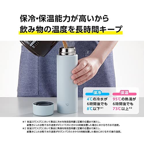 象印マホービン(ZOJIRUSHI) 水筒 スクリュー ステンレスマグ シームレス 直飲み SM-GA60-HL 600ml アイスグレー_画像5
