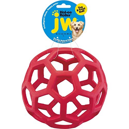 JW Pet Company犬用おもちゃ ホーリーローラーボール Lサイズ レッド_画像5