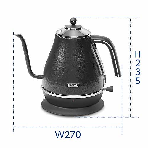 te long gi(DeLonghi) electric Cafe kettle Aiko na gray 1.0L KBOE1220J-GY