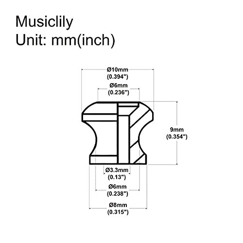 Musiclily Pro 金属 ストラップピン ウクレレ小型ギター/ベース用、ニッケル（2個セット）_画像2