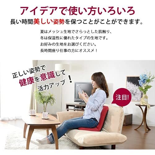 セルタン 座椅子 高反発 和楽チェア Lサイズ タスクブラウン 背筋ピン 背部リクライニング 日本製 A453a-582BR_画像9