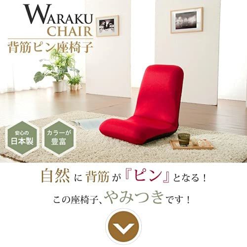 セルタン 座椅子 高反発 和楽チェア Lサイズ タスクブラウン 背筋ピン 背部リクライニング 日本製 A453a-582BR_画像2