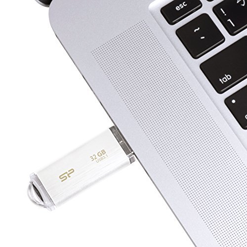 シリコンパワー USBメモリ 32GB USB3.1 & USB3.0 ヘアライン仕上げ Blaze B02 ホワイト SP032GBUF3B0_画像6