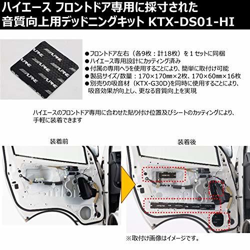 アルパイン(ALPINE) トヨタ・ハイエース 車種専用デッドニングキット KTX-DS01-HI_画像2