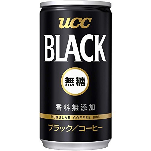 UCC black less sugar coffee can coffee 185ml×6ps.