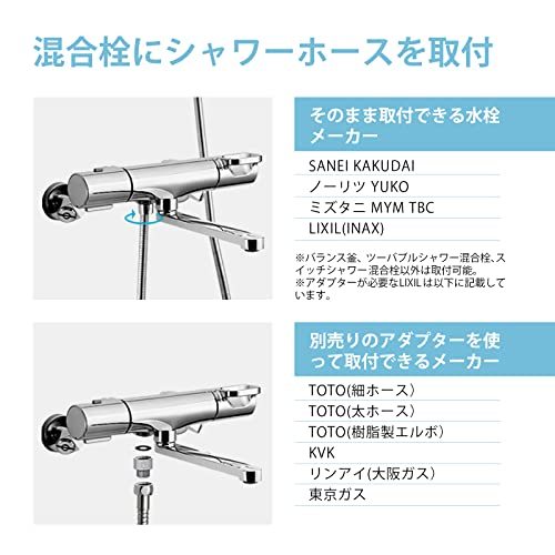 OFFO シャワーホース ステンレス製 交換用 防爆漏れ防止 耐久性シャワーほーす 360°自由回転できるため ねじれ防止機能付き ネジサイズG_画像7