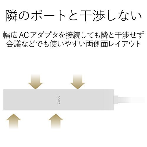 エレコム 電源タップ 見せるインテリア roo't(ルオット) 4個口 1.5m ブラック AVT-D3-2415BK_画像5