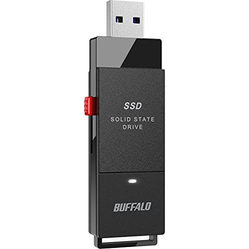 バッファロー SSD 外付け 250GB 超小型 コンパクト ポータブル PS5/PS4対応(メーカー動作確認済) USB3.2Gen1 ブラッ_画像1