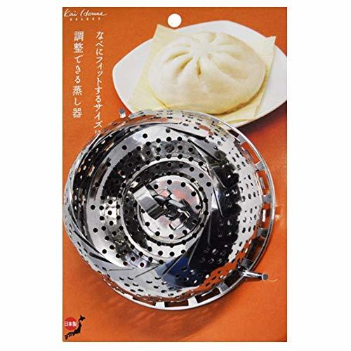 . seal KAI steamer Kai House Select stainless steel free size 18-24cm made in Japan DH7149