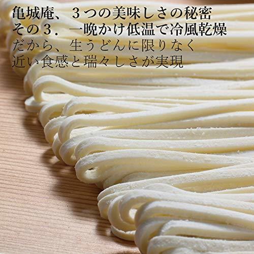 さぬきうどんの亀城庵 香川 讃岐うどん 自宅用セット ( 120g×10袋 ) 並切麺 半生 乾麺 ( 合成保存料不使用 )_画像4