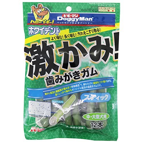 ドギーマン 犬用おやつ 激かみ! 歯みがきガム スティック ビーフ 中・大型犬用 1袋12本×3袋 (まとめ買い)_画像2