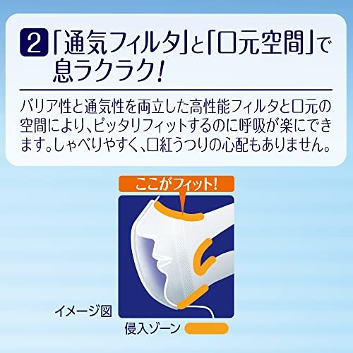 (日本製 PM2.5対応)超立体マスク スタンダード ふつうサイズ 30枚入(unicharm)_画像4