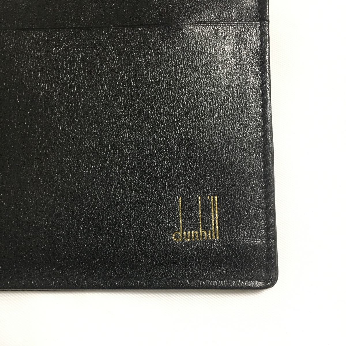 新品未使用 dunhill ダンヒル 長財布 レザー ブラック ロゴ金具 財布_画像7