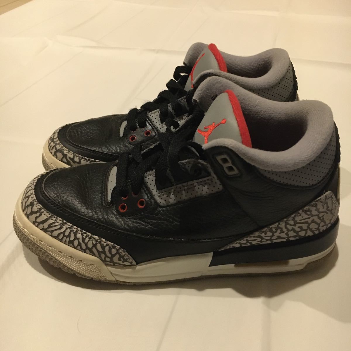 希少 レア NIKE AIR JORDAN 3 スニーカー 23.5cm ナイキ エアジョーダン 3 レトロ シューズ 靴_画像3