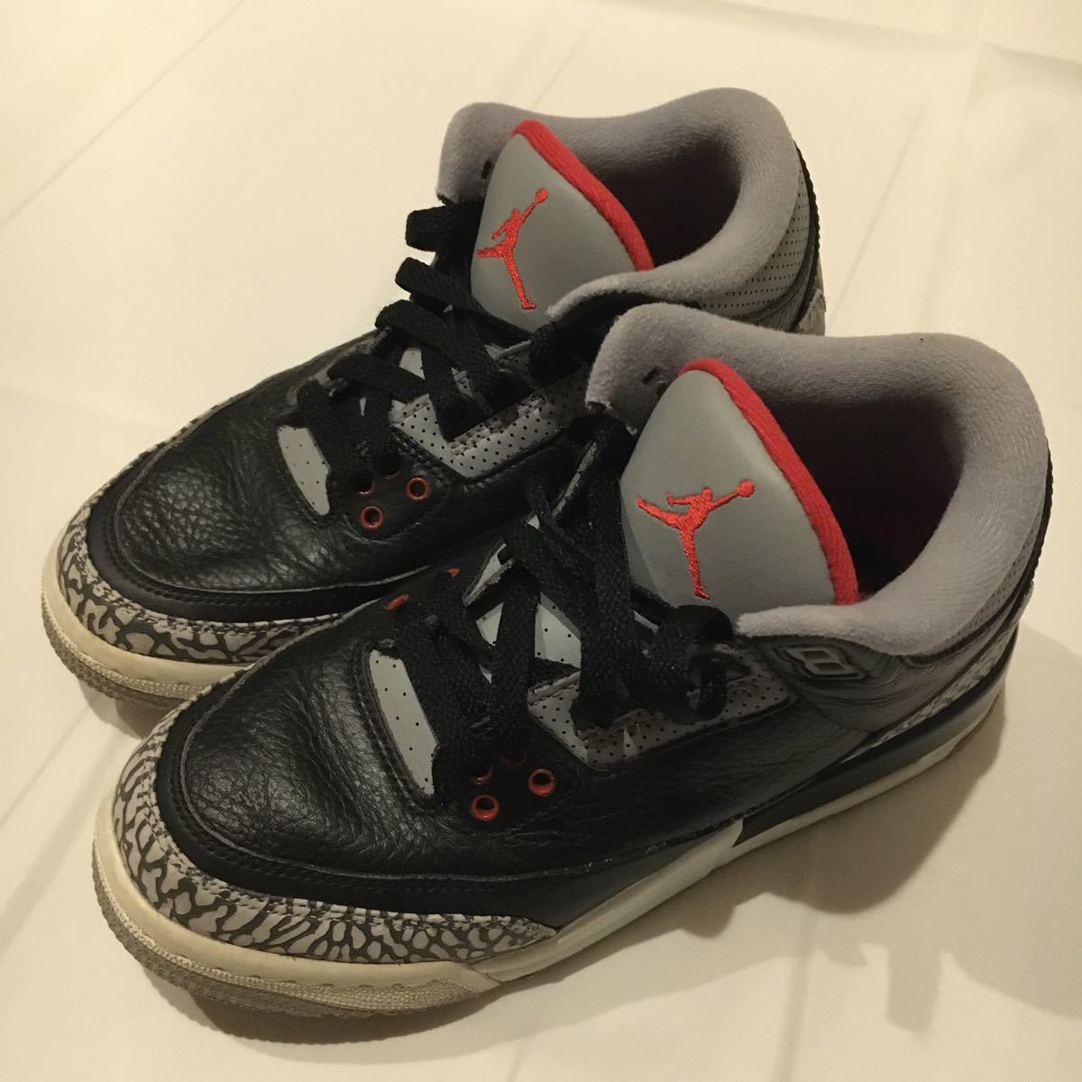 希少 レア NIKE AIR JORDAN 3 スニーカー 23.5cm ナイキ エアジョーダン 3 レトロ シューズ 靴_画像1