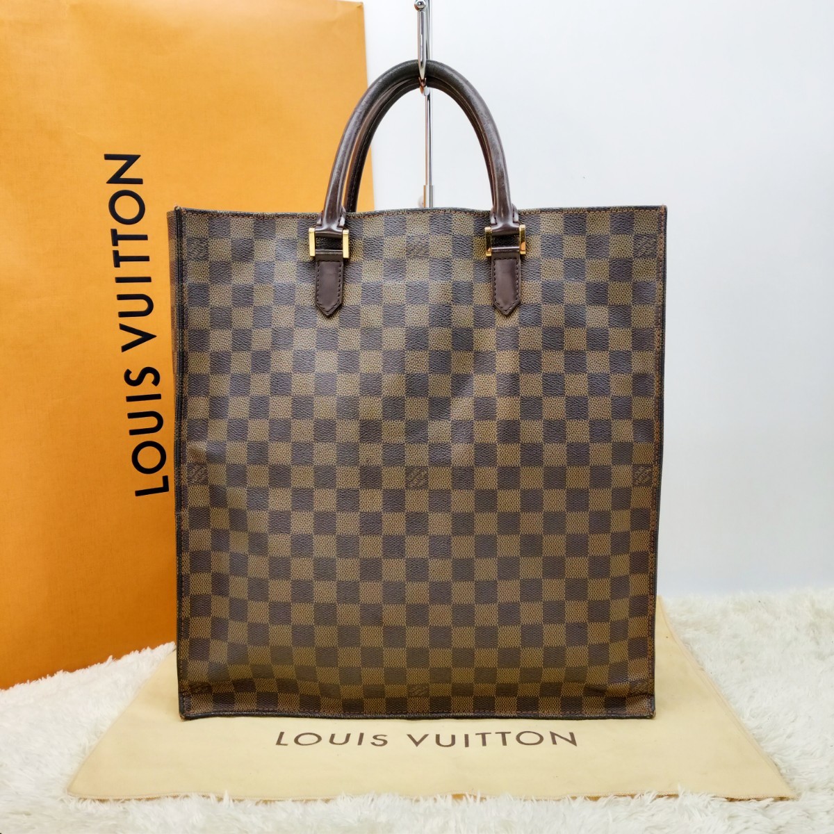 正規品 希少品 LOUISVUITTON ルイヴィトン ヴィトン トートバッグ ハンドバッグ サックプラ サック・プラ ダミエ ダミエライン N51140_画像1