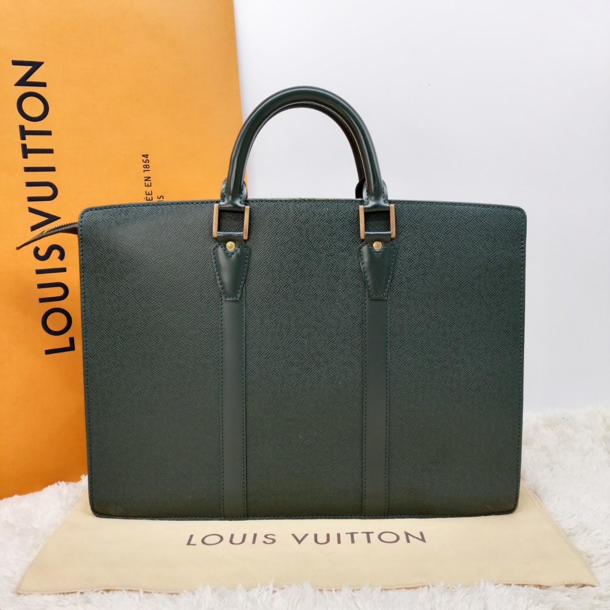 正規品 LOUISVUITTON ルイヴィトン ヴィトン ビジネスバッグ ハンドバッグ ブリーフケース ポルトドキュマン ロザン タイガ ライン M30054_画像2