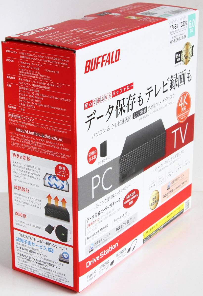 ＜新品未開封＞BUFFALO HD-EDS6U3-BE 6TB_画像2