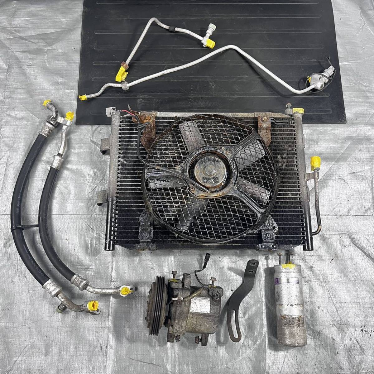 G3 エアコンセット☆スズキ純正 JA11 ジムニー ACコンプレッサー コンデンサー ファン 電動ファン 配管 レシーバータンク AC ASSY item details | Yahoo! JAPAN Auction | One Map by FROM JAPAN