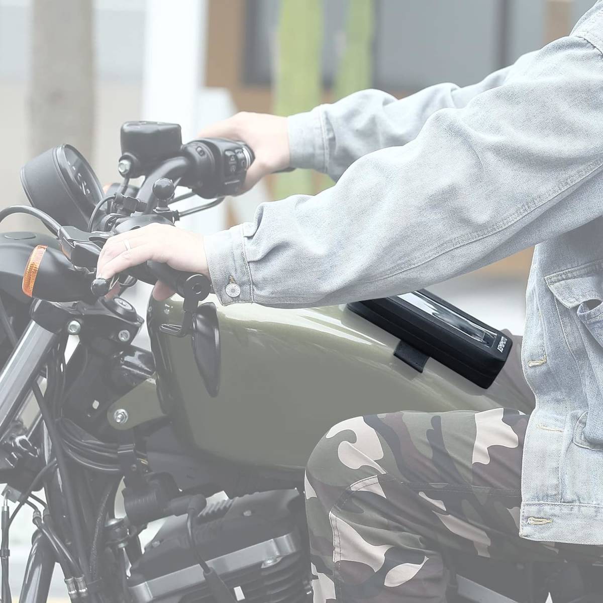 防水機能付き kemimoto タンクバッグ 防水 バイク スマホ マグネット 磁石 タンクバック バイク用 小型 タンクマグネッ_画像2